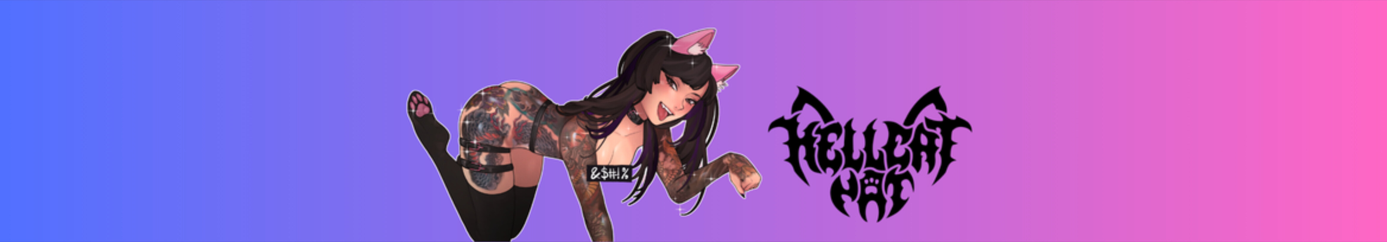 Hellcat 💜 petite tattoo model 🌸 header